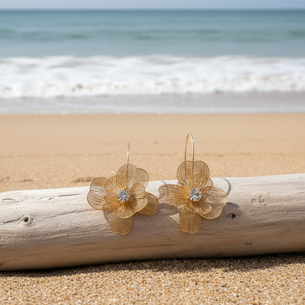 Women's Hollow Three-Dimensional Petal Earrings — Everyday Elegance